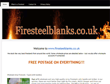 Tablet Screenshot of firesteelblanks.co.uk